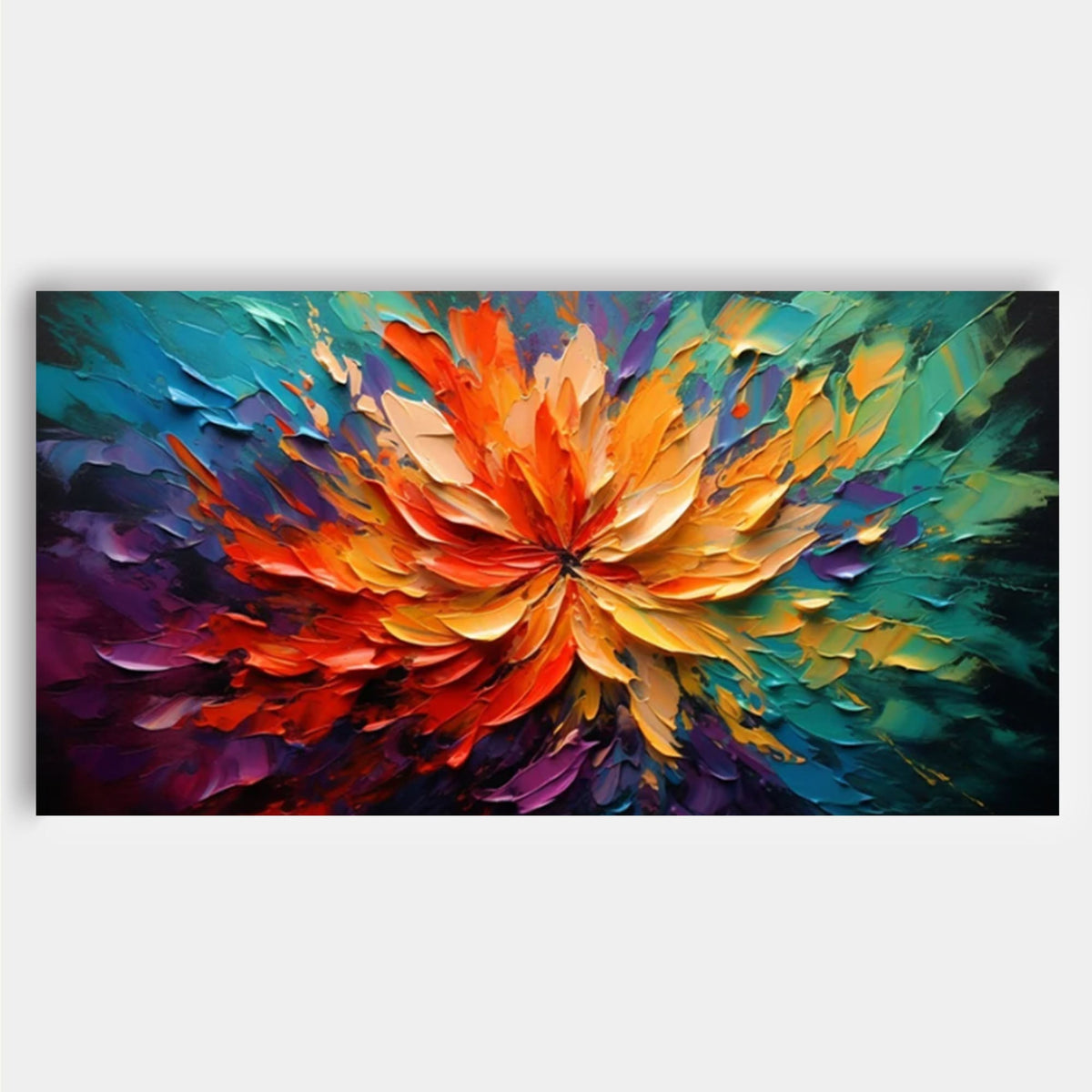 Wall Art Impasto Vibrant Floral Bloom