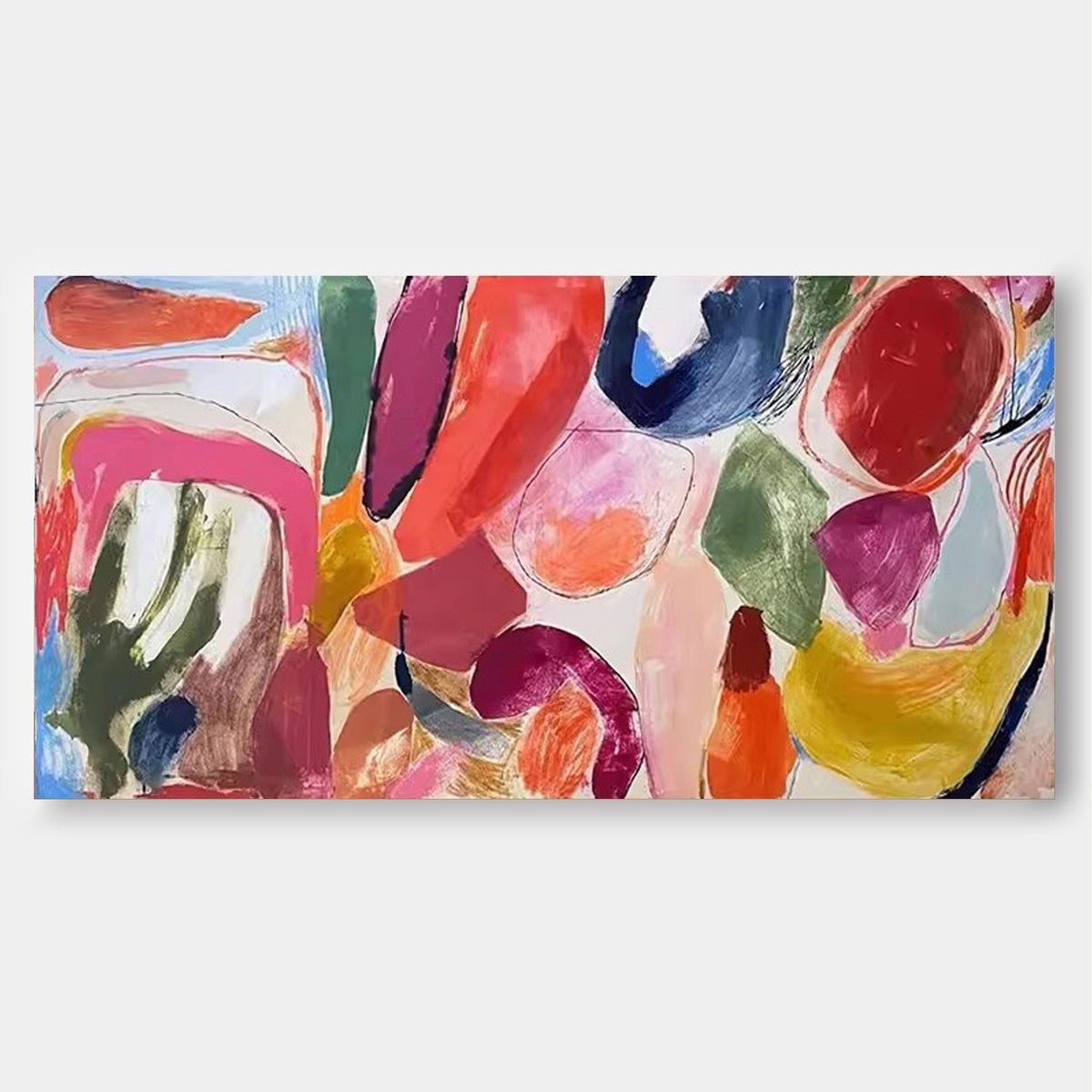 Expressionist Painting Bold Organic Shapes