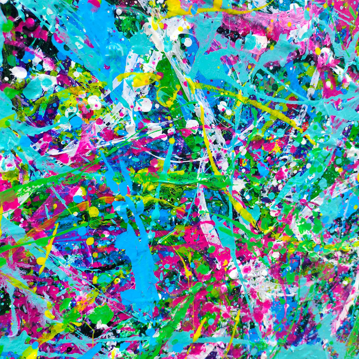 Vibrant Abstract Expressionist Oil Painting
