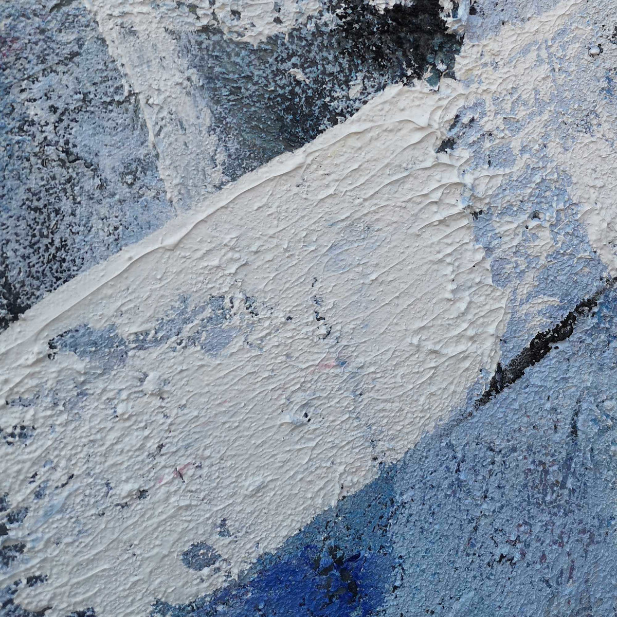 Blue Grey Geometric Abstract Painting