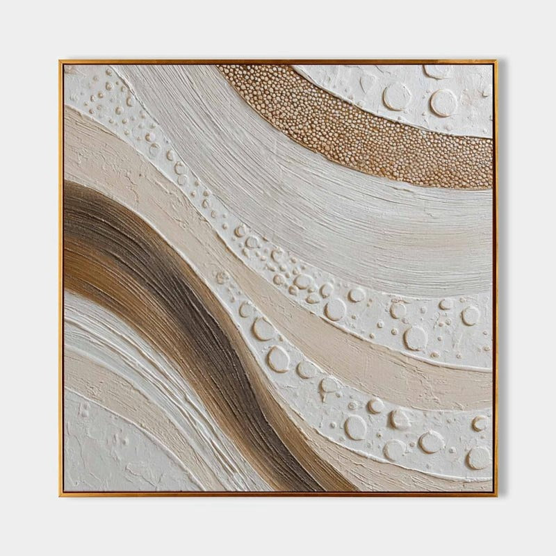 Wall Art Minimalist 3D Textured Abstract Swirl