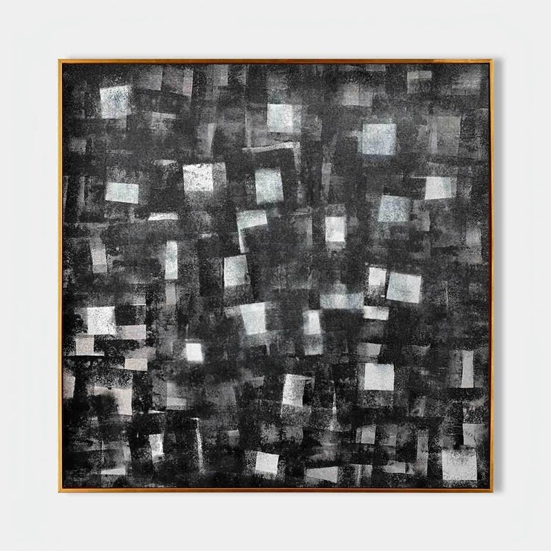 Wall art Monochrome Square Mosaic Painting