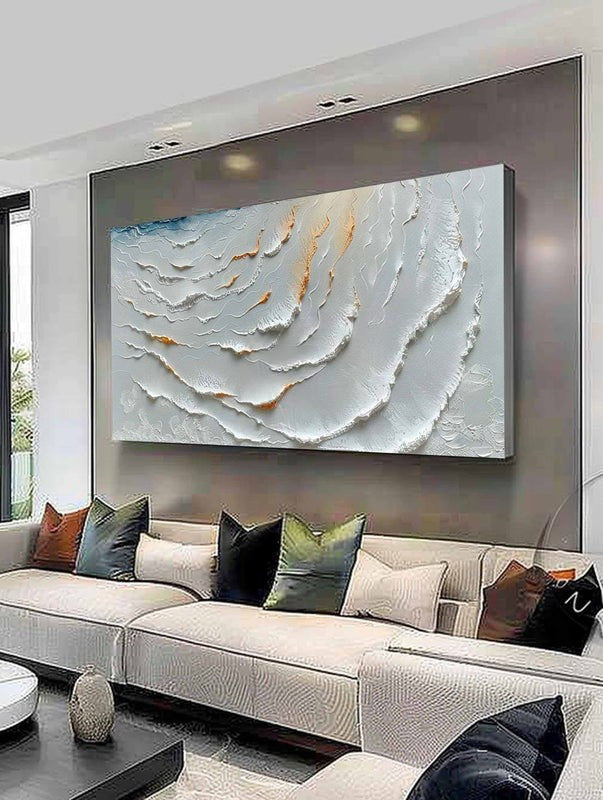 Wall Art Serene Abstract Ocean Wave Canvas