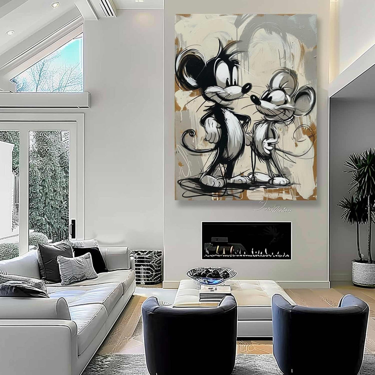 Wall Art Timeless Pop Art Mouse Pair