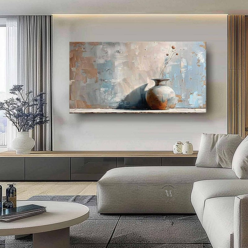 Wall Art Panoramic Ceramic Vase Still Life