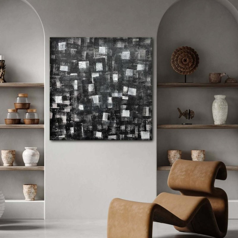 Wall art Monochrome Square Mosaic Painting