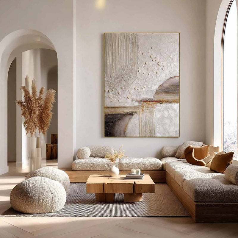 Wall Art Minimalist Bubble Abstract Vertical Lines