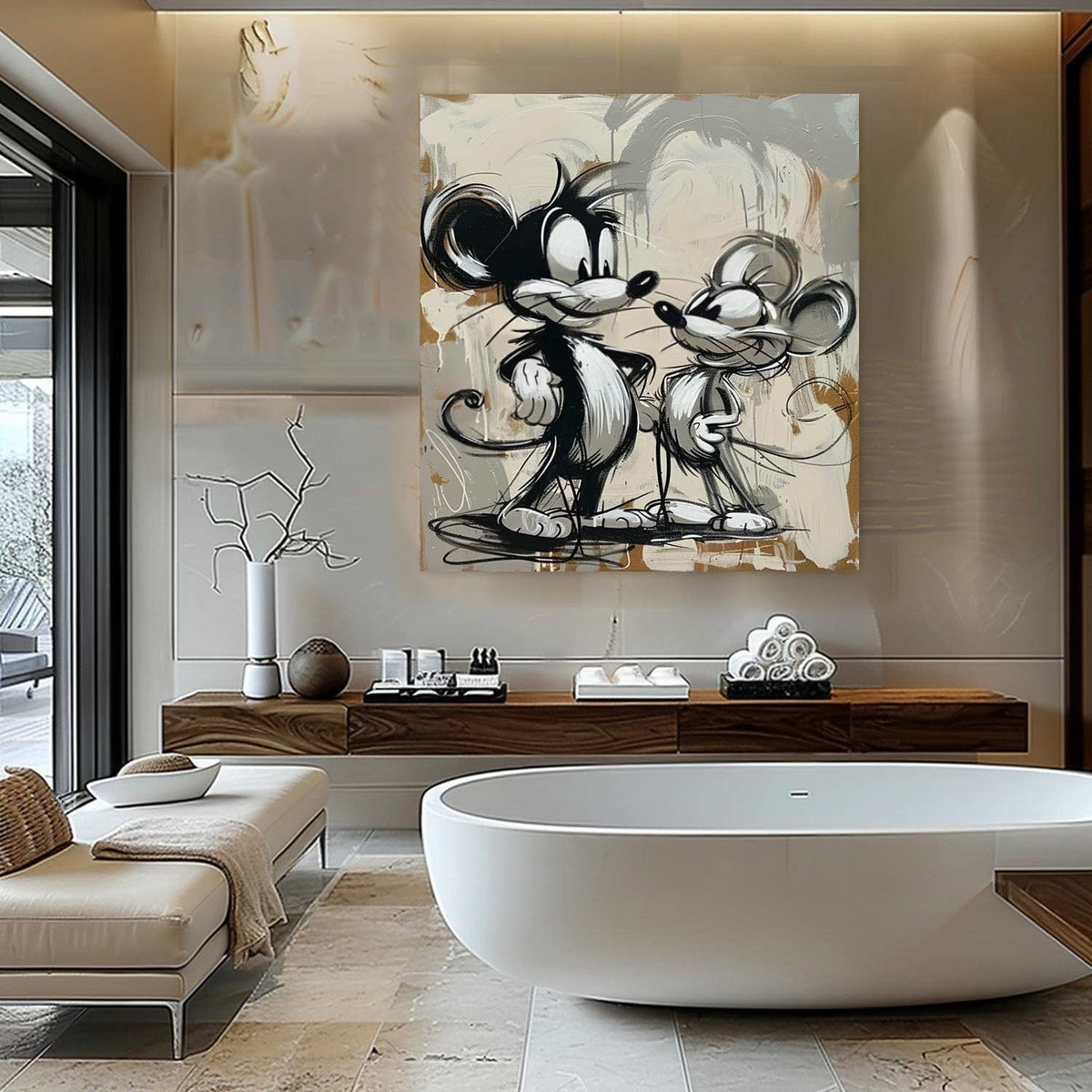 Wall Art Timeless Pop Art Mouse Pair