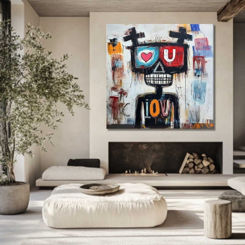 Wall Art Neo Expressionist Skeleton Heart