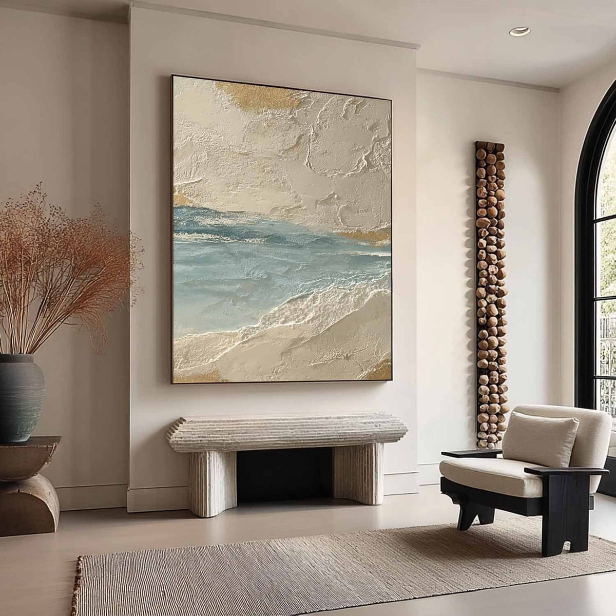 Wall Art Coastal Textured Serene Ocean