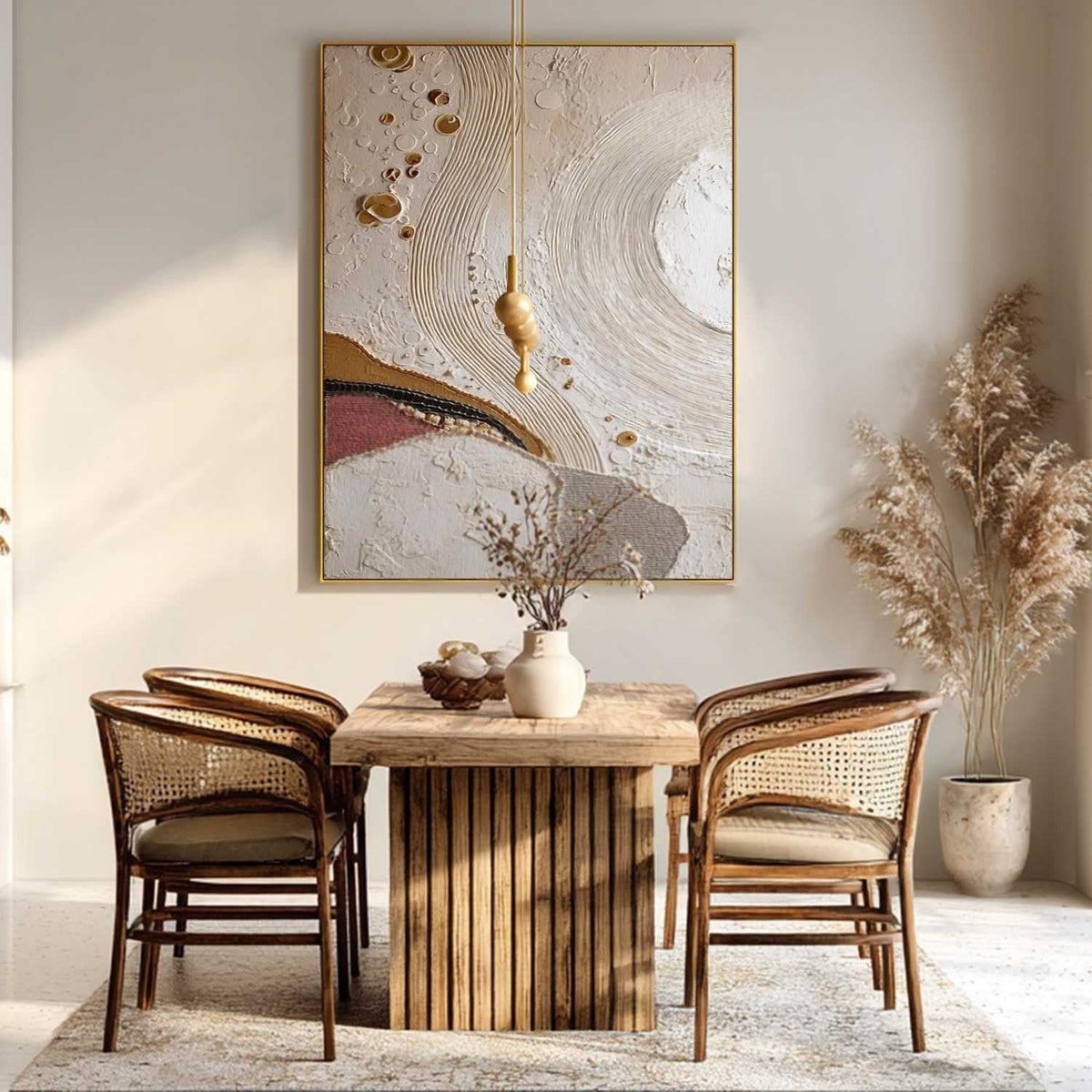 Wall Art Minimalist 3D Gold Bubble Flowing
