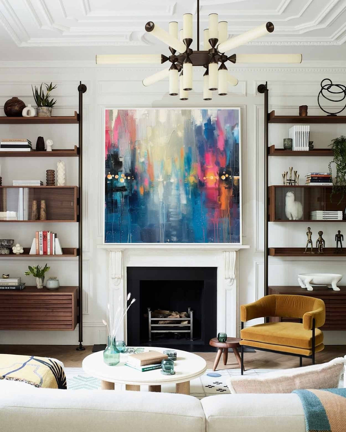 Wall Art Vibrant Abstract City Skyline