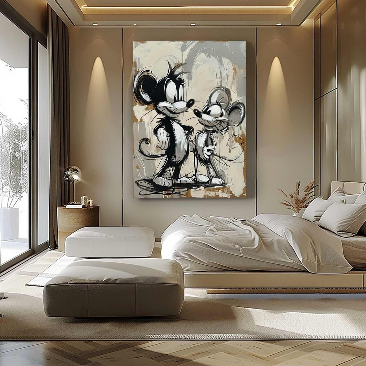 Wall Art Timeless Pop Art Mouse Pair