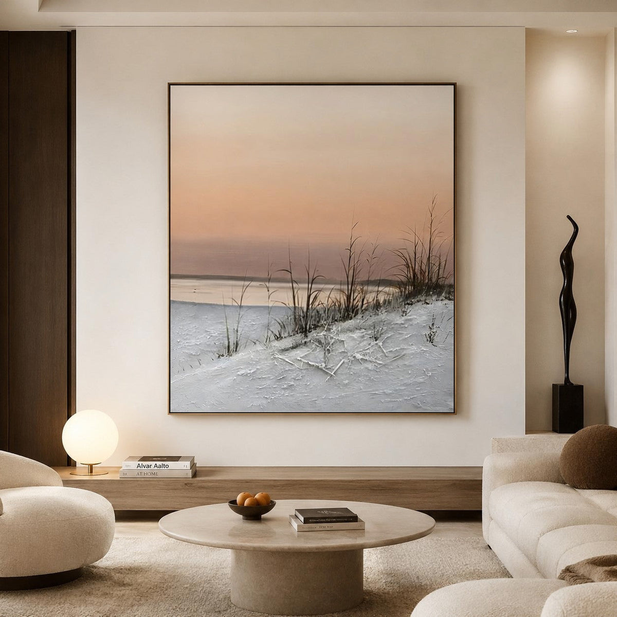 Wall Art Serene Winter Lakeside Landscape Nature