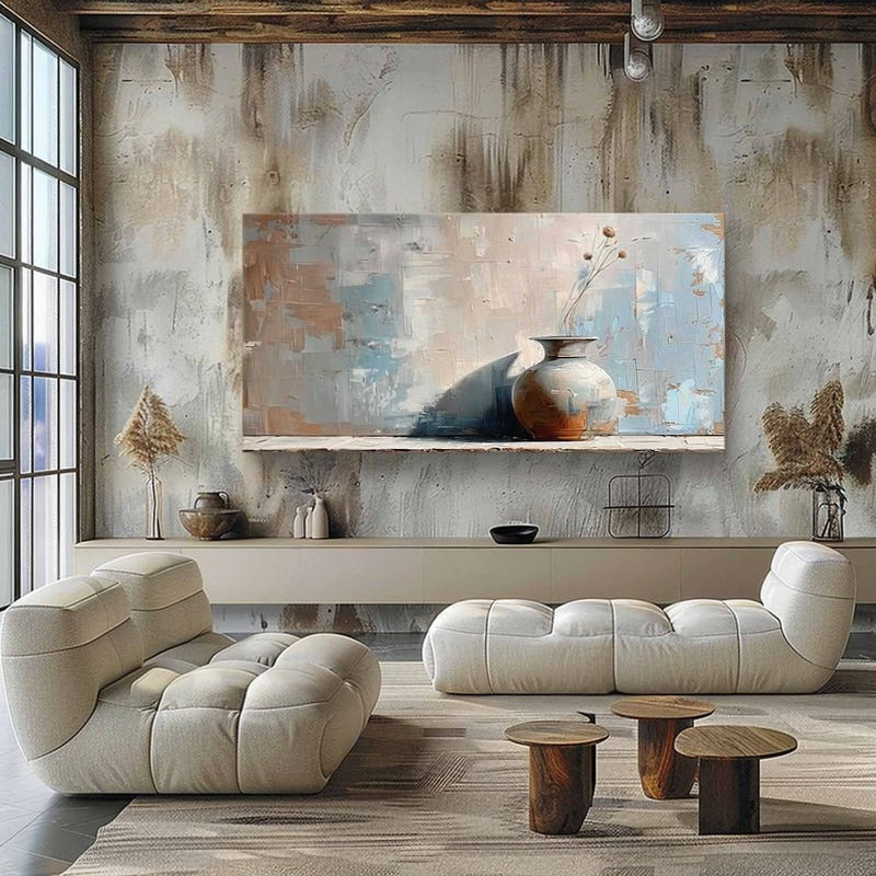 Wall Art Panoramic Ceramic Vase Still Life