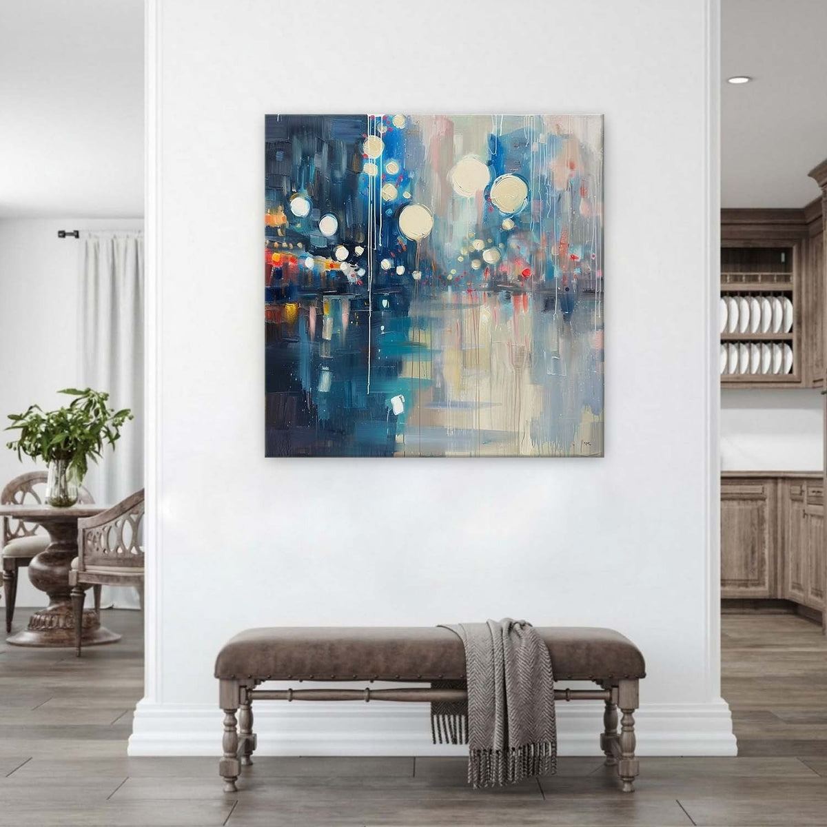 Wall Art Luminous Bokeh City Night