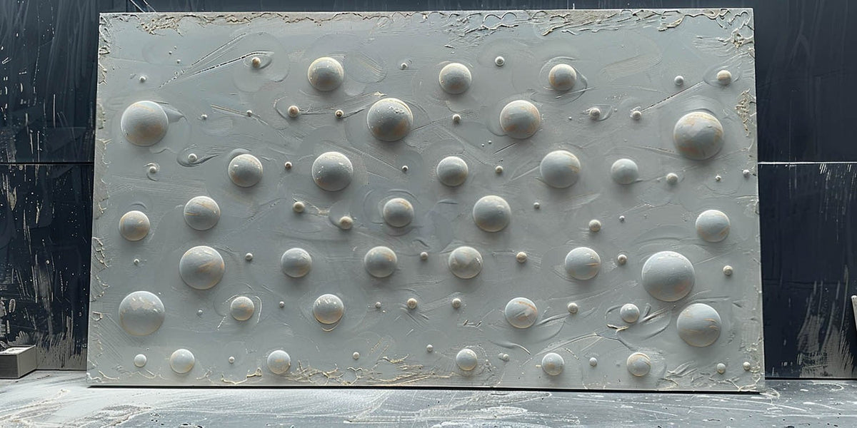Wall Art Neutral Bubble Dotted Canvas