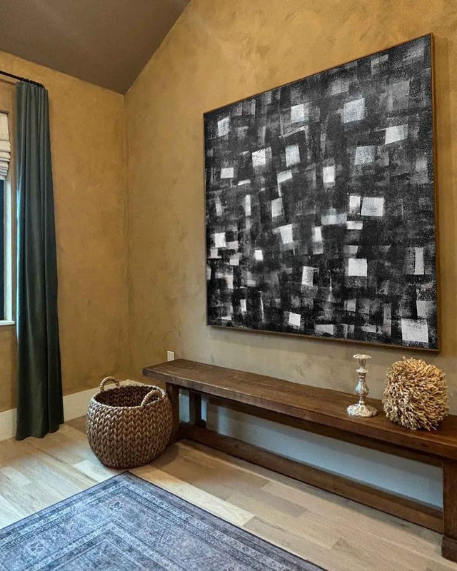Wall art Monochrome Square Mosaic Painting