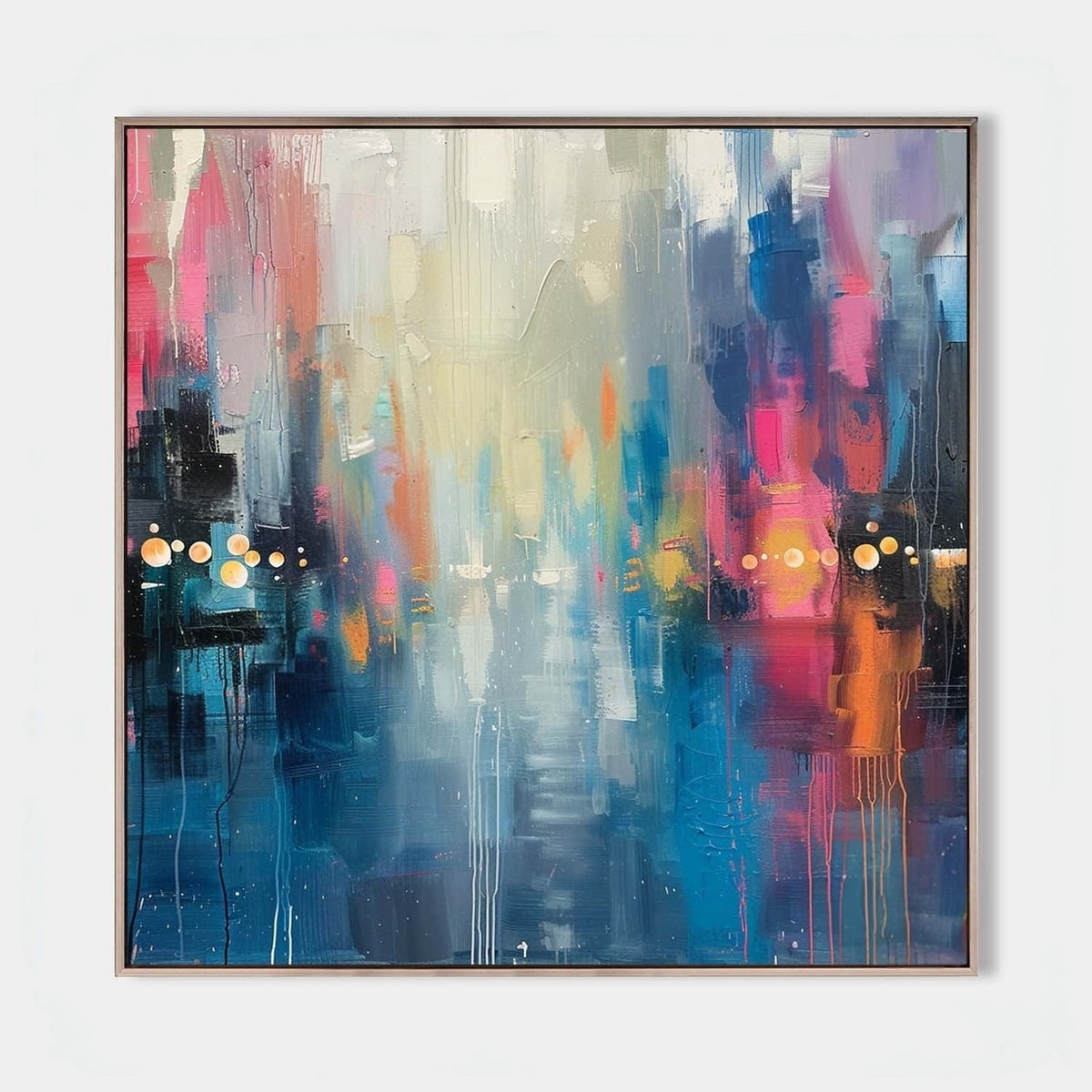 Wall Art Vibrant Abstract City Skyline