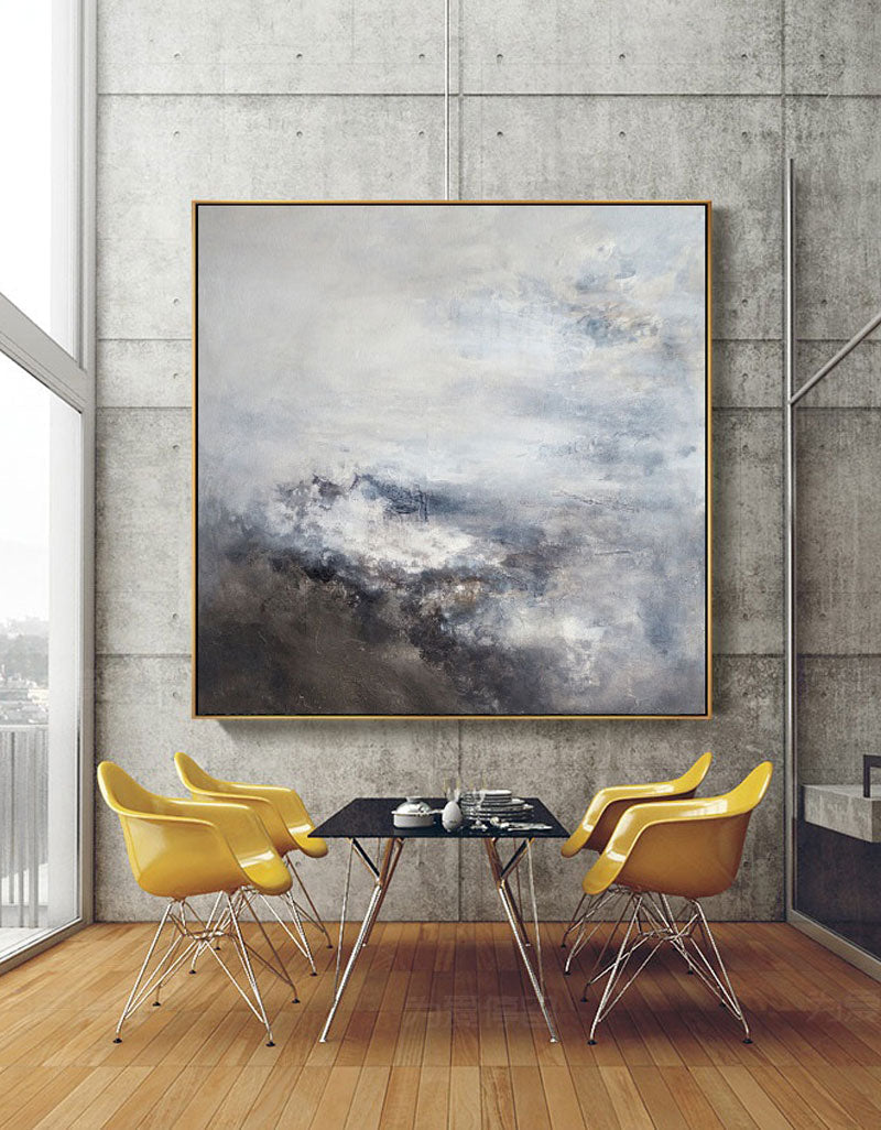 Neutral Abstract Landscape Oil Painting
