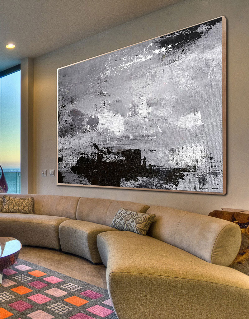 Black White Gray Abstract Art