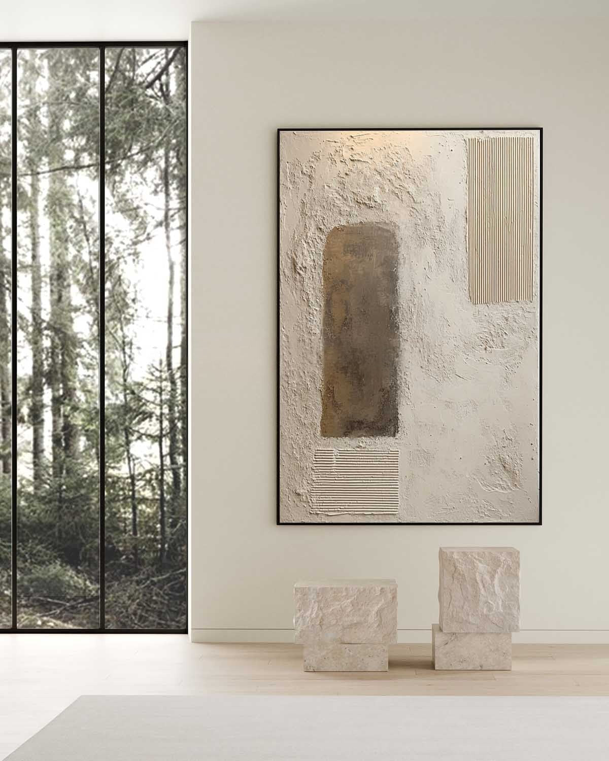 Wabi-Sabi Multi-Texture Abstract Painting