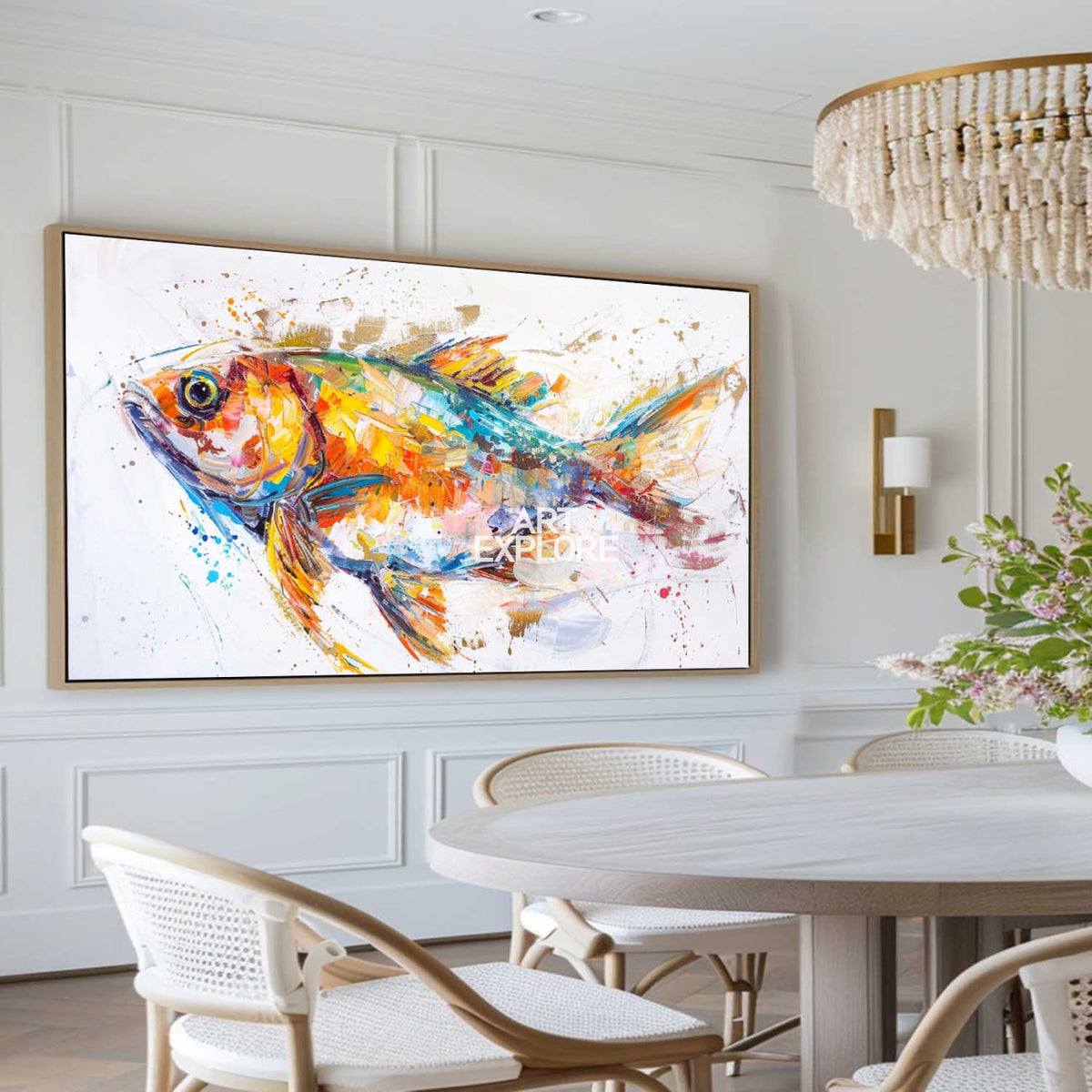 Vibrant Colorful Goldfish Canvas Wall Art
