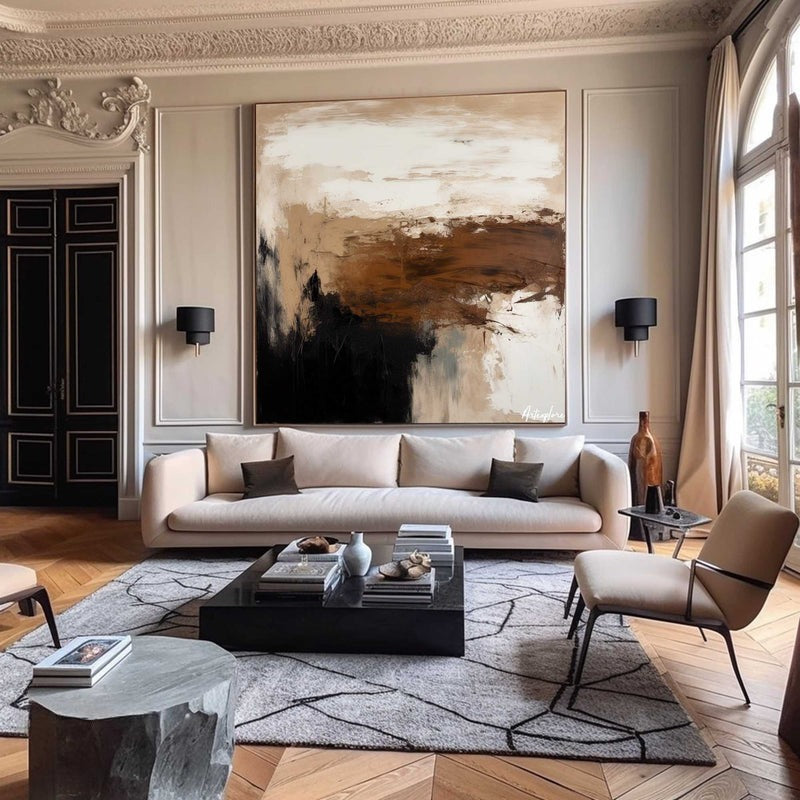 Earthy Abstract Expressionist Landscape Painting