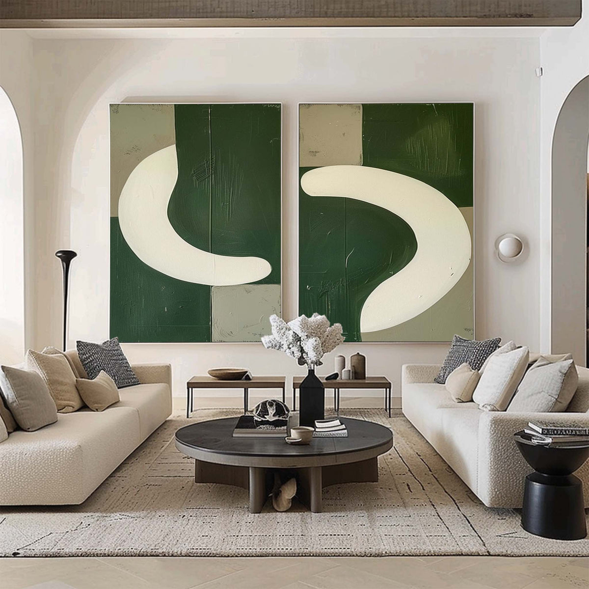 Wall Art Twin Crescent Forms