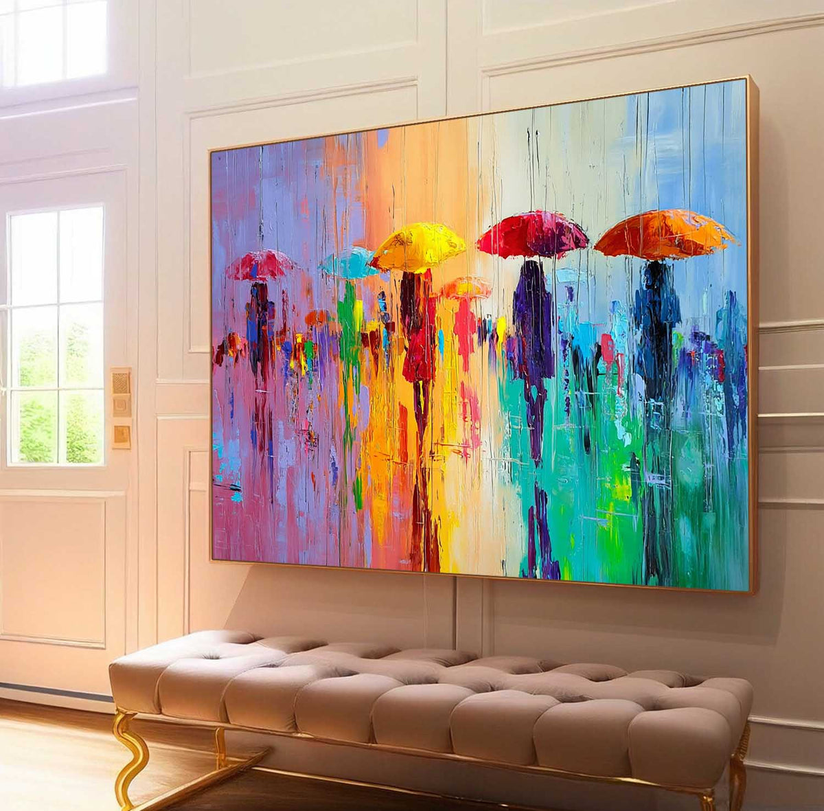 Wall Art People Subtle Watercolor Wash Maximalist
