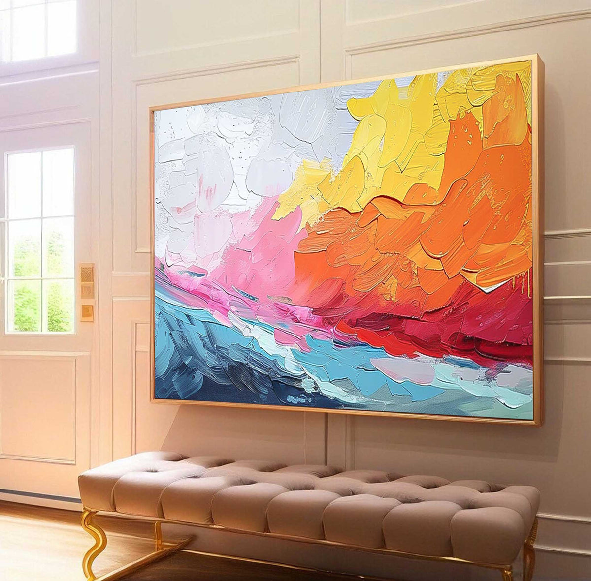 Wall Art Abstract Impasto Pop Painterly Raw