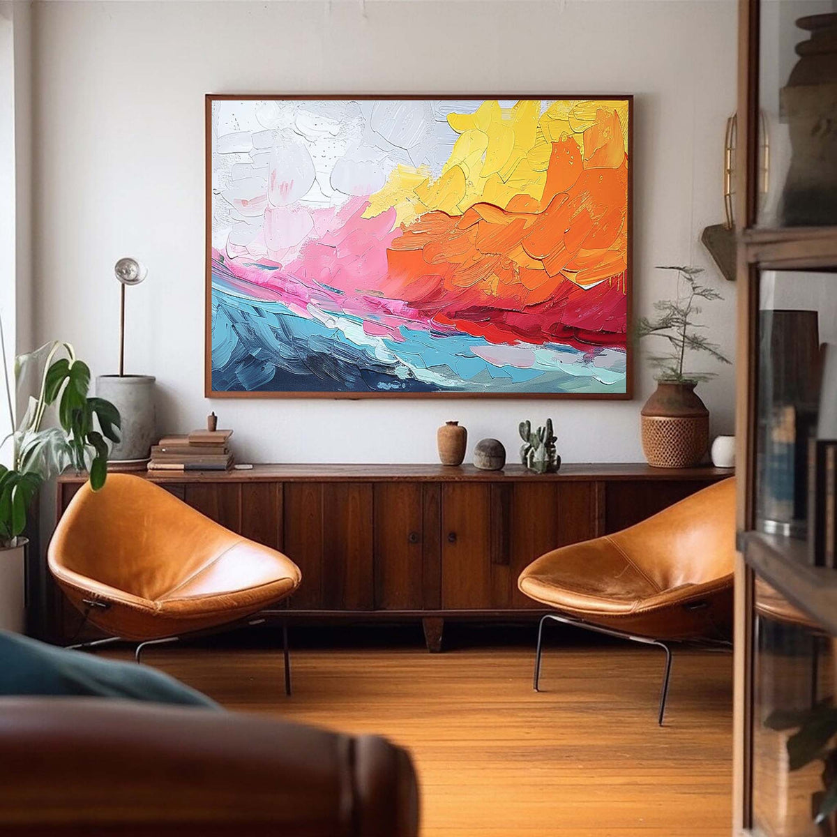 Wall Art Abstract Impasto Pop Painterly Raw