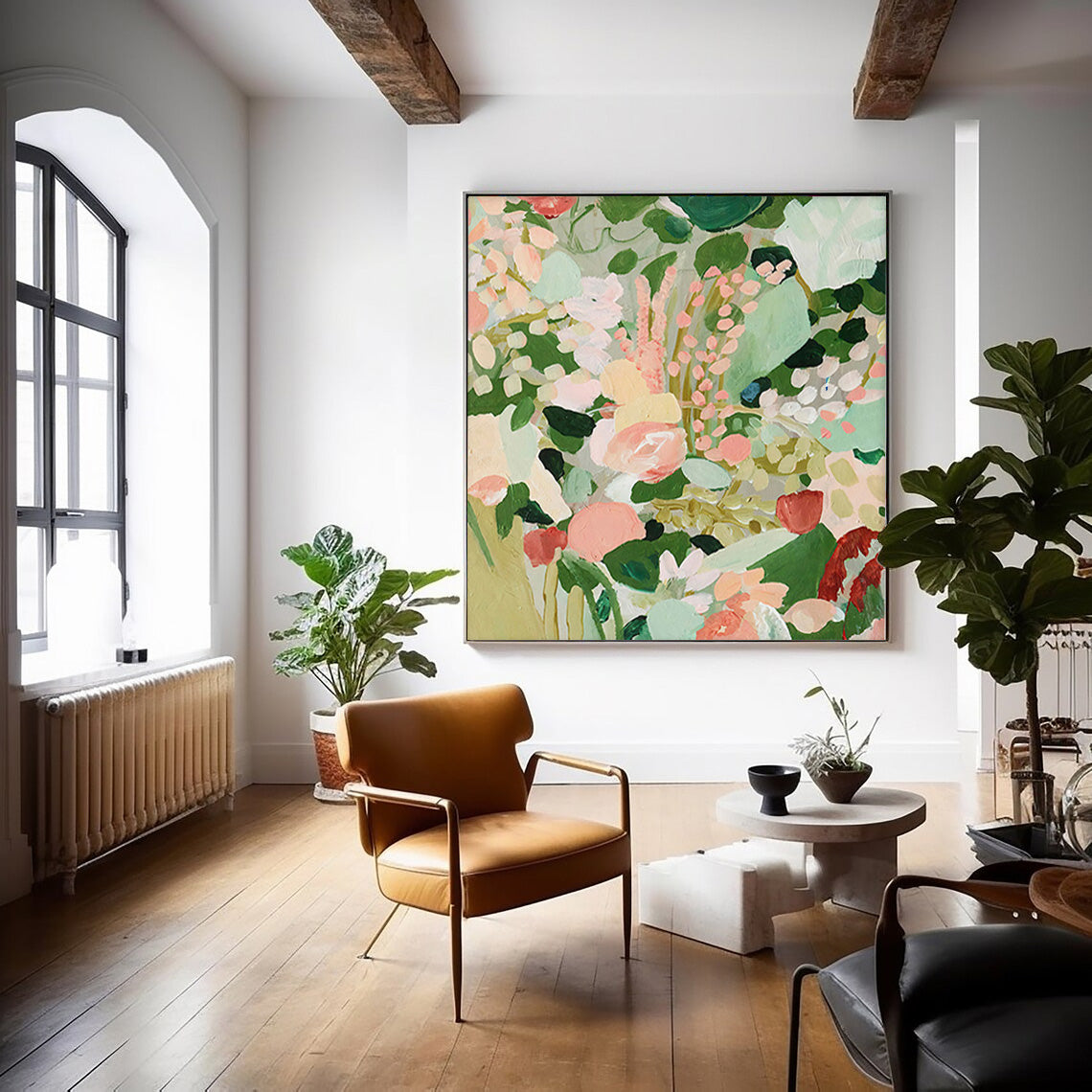 Wall Art Soft Pastel Floral Garden Bouquet Botanical