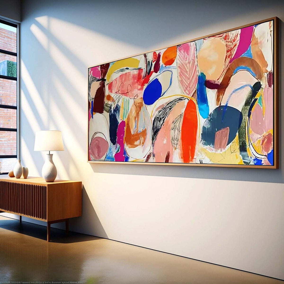 Vibrant Expressionist Painting Bold Colorful