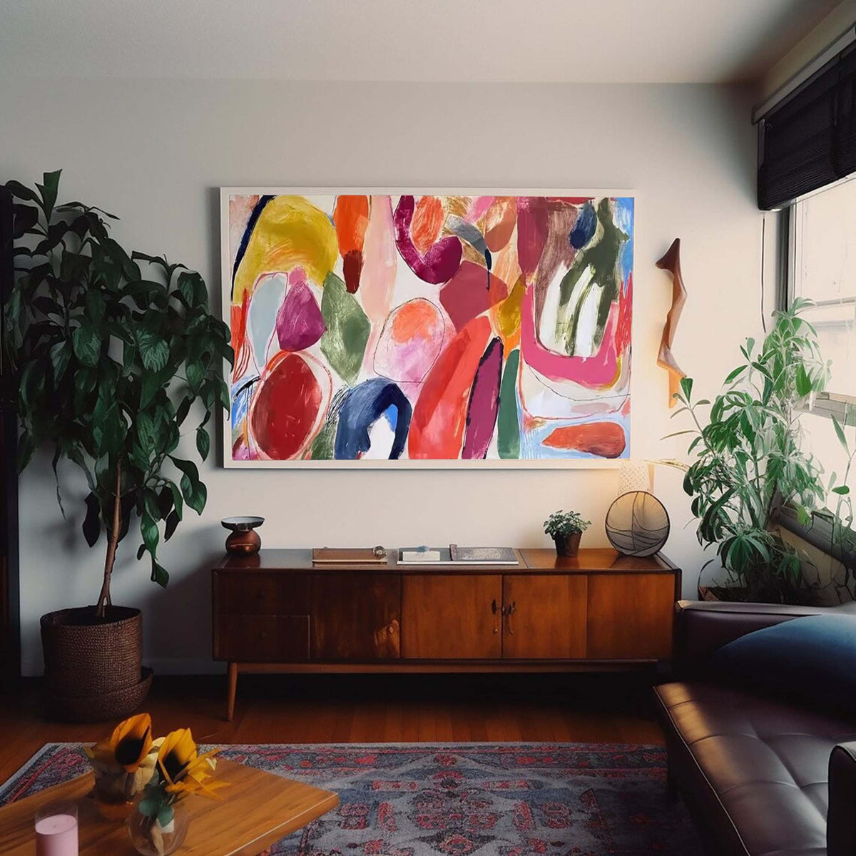 Expressionist Painting Bold Organic Shapes