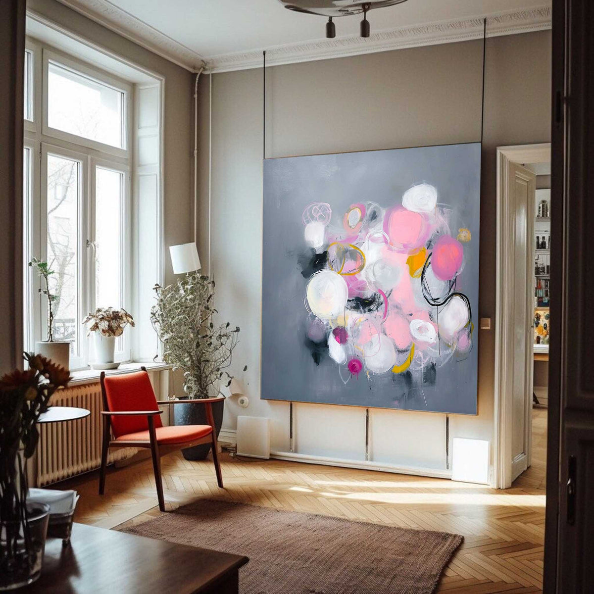 Wall Art Vibrant Abstract Organic Shape