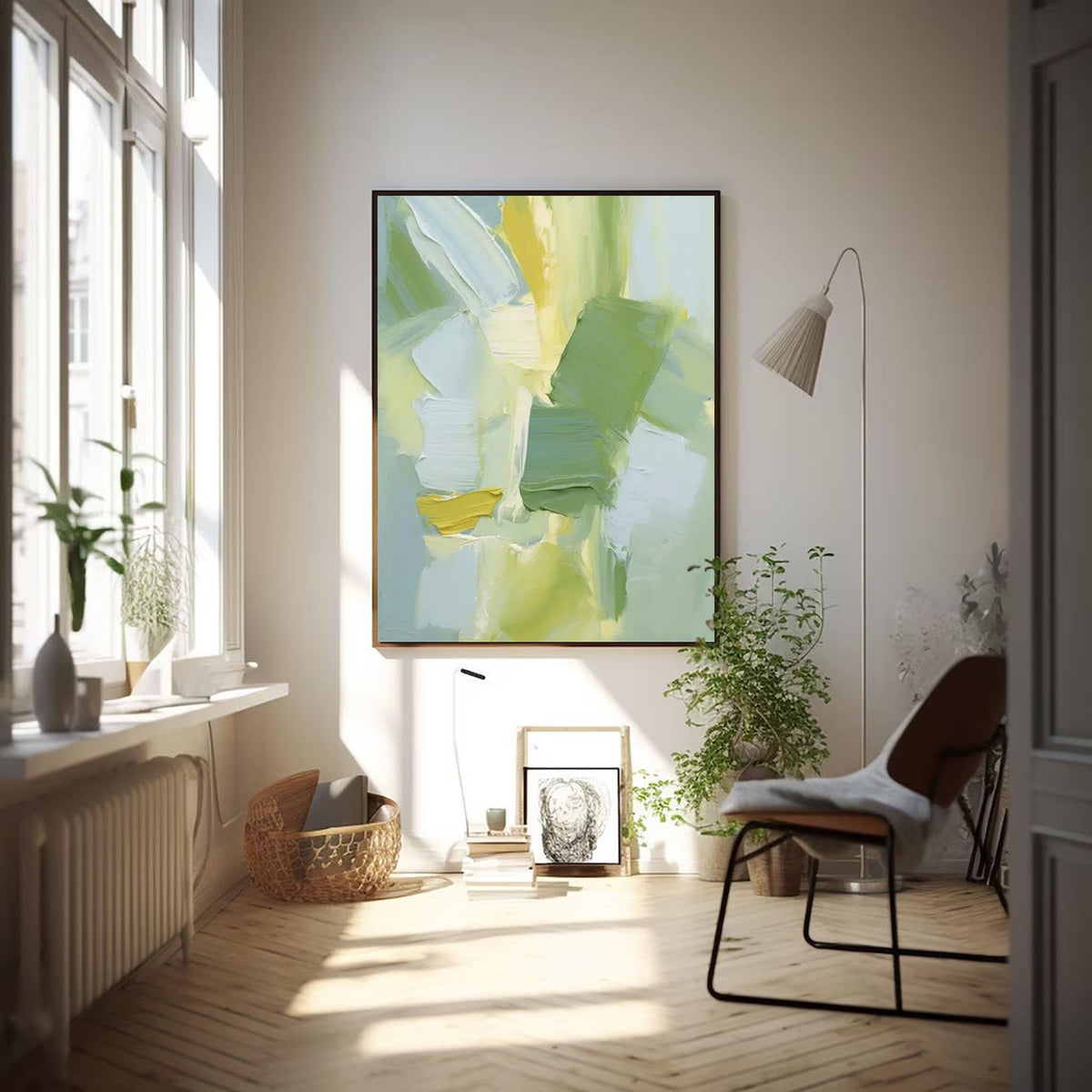 Wall Art Abstract Impasto Neutral Organic