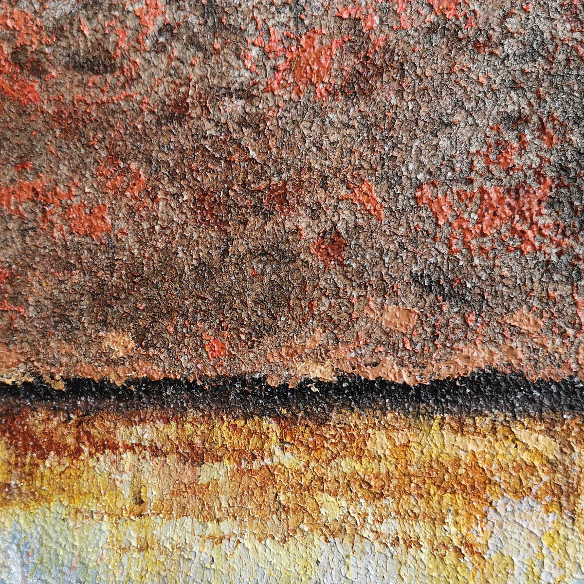 Rustic Horizon Abstract Oil Painting