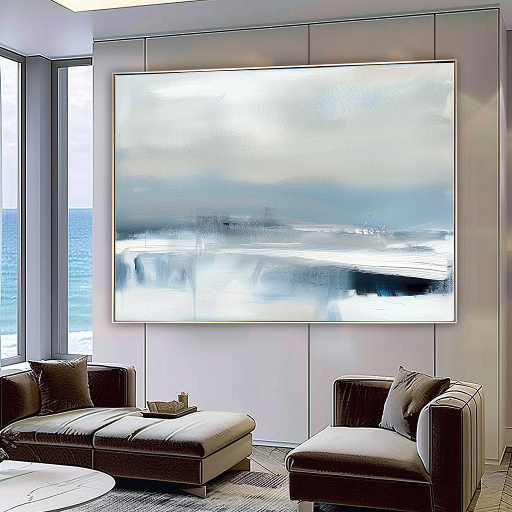 Wall Art Soft Winter Landscape Misty Serene