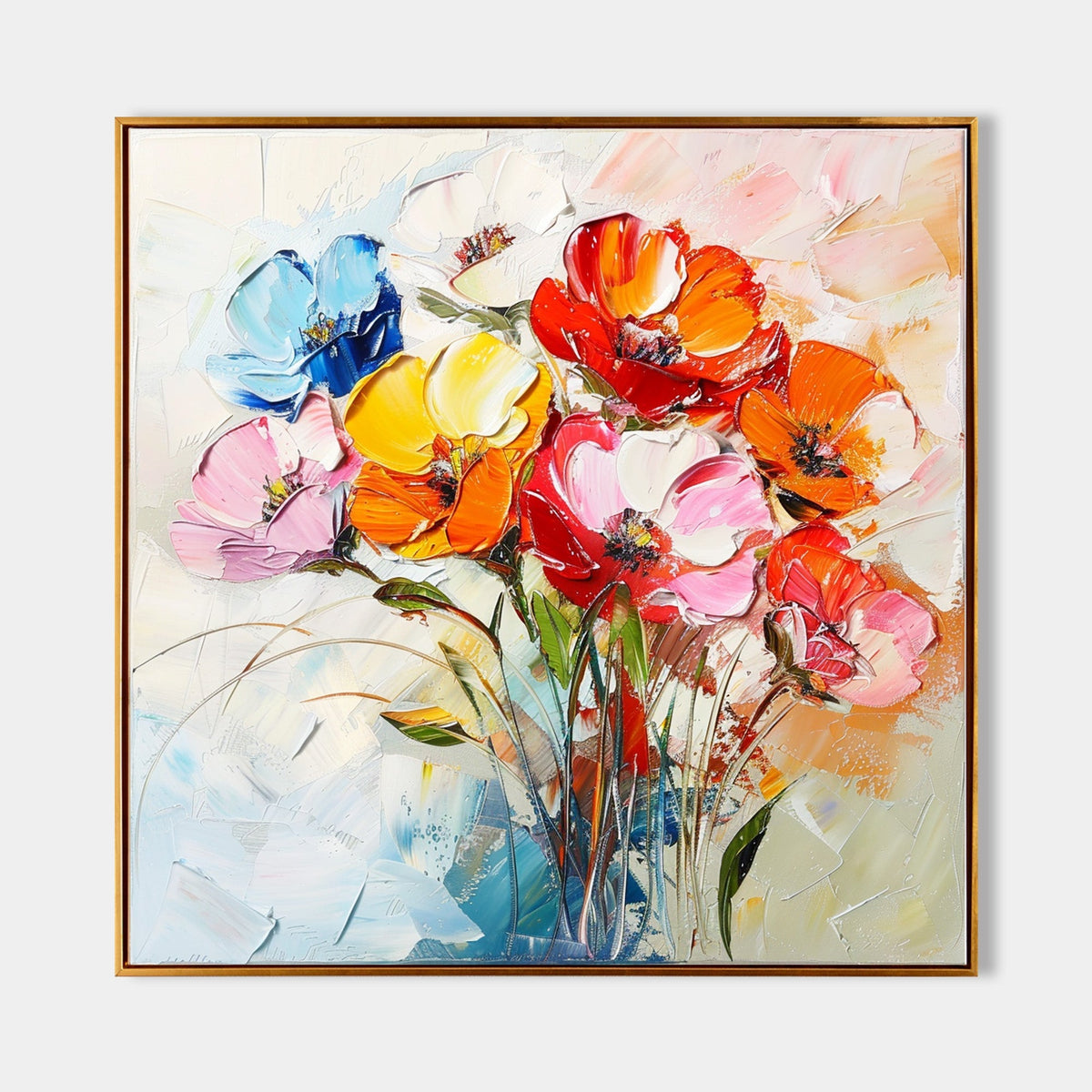 Colorful Poppy Flower Painting