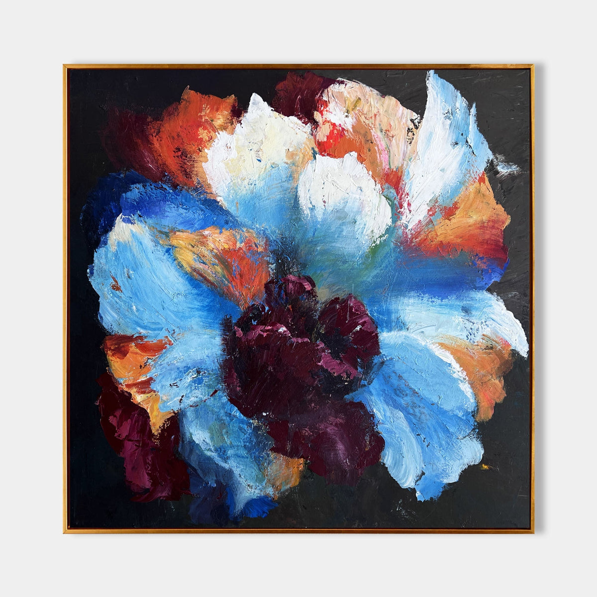 Vibrant Floral Explosion Abstract Painting