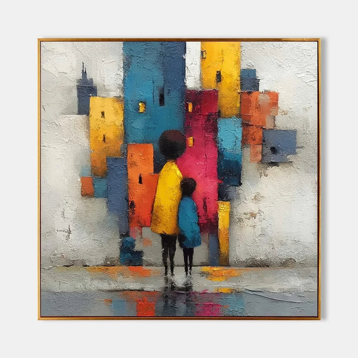 Wall Art Warm Textured Parent Child