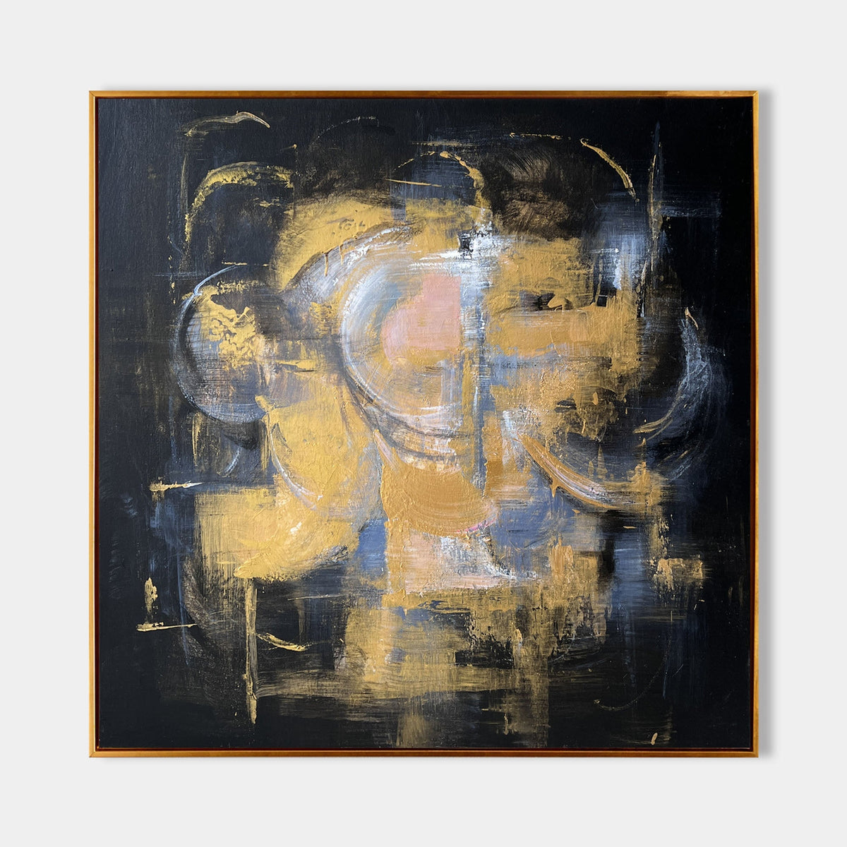 Midnight Gold Abstract Painting
