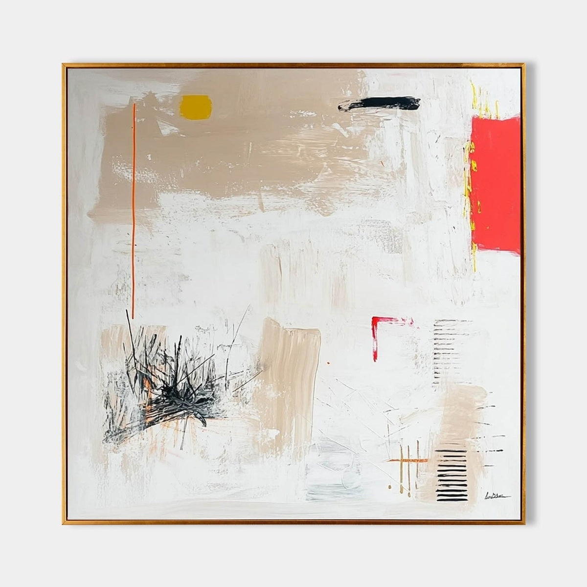 Wall Art Square Abstract Minimalist Art Luxury
