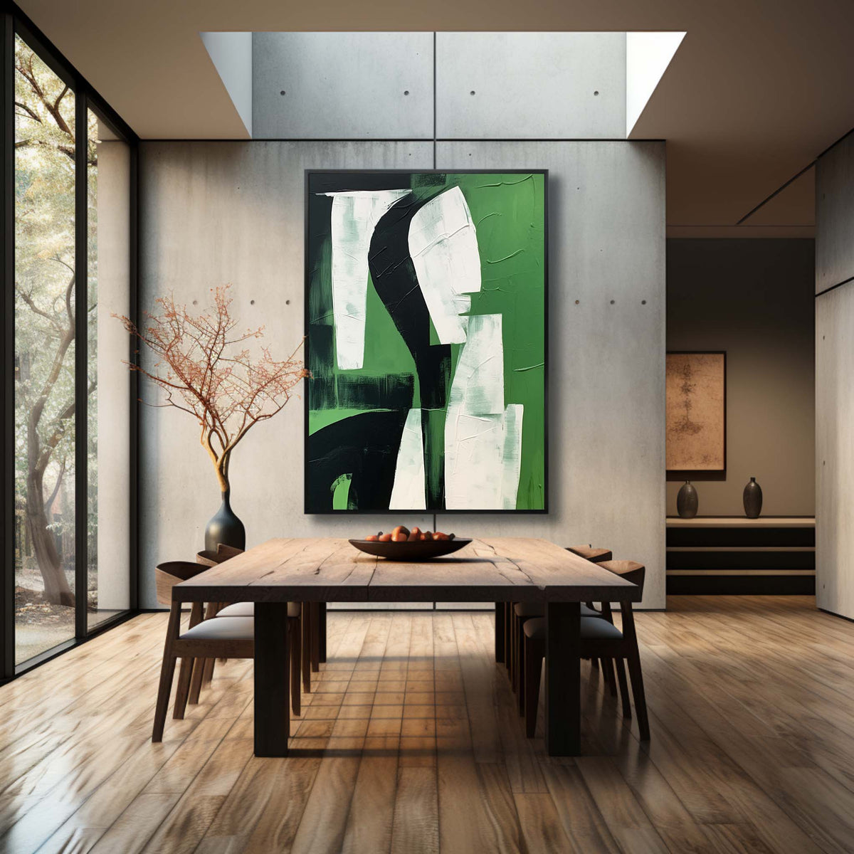Wall Art Vertical Abstract Intimate Encounter