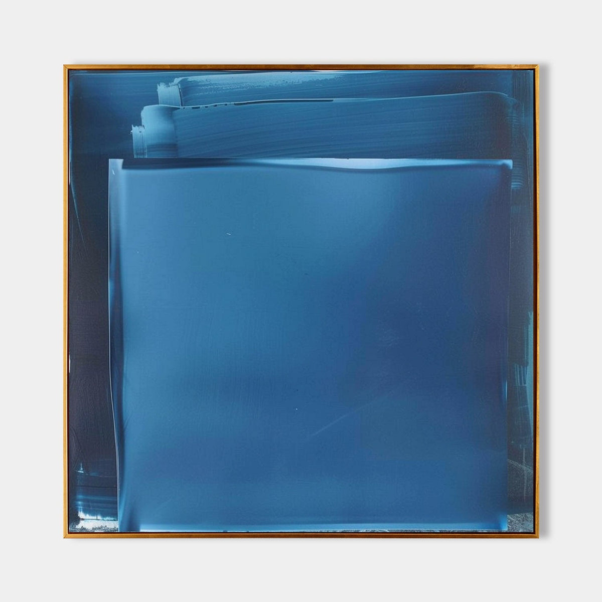 Wall Art Minimal Textured Deep Blue