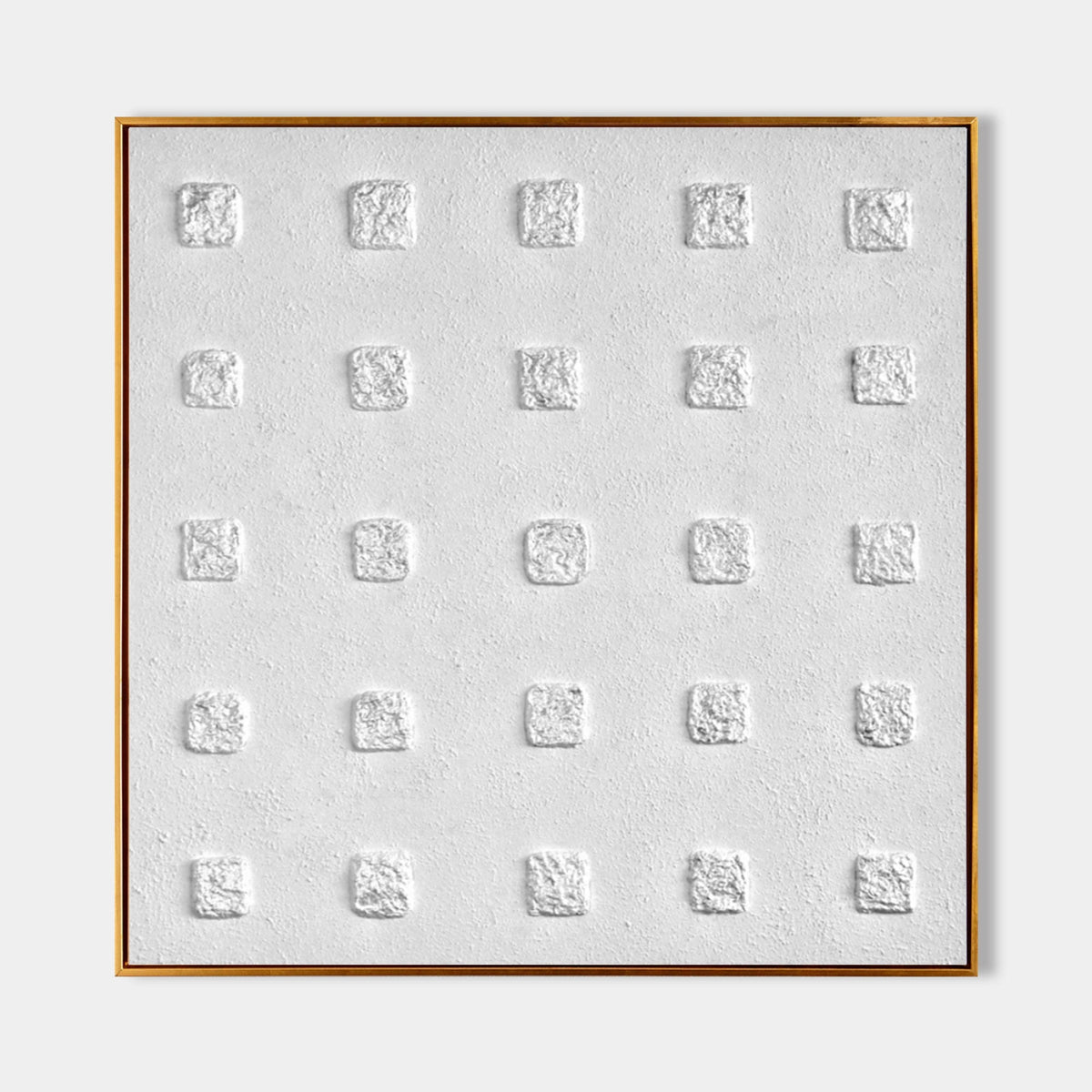 Wall Art Wabi-Sabi Square Grid Matrix Modern Linen