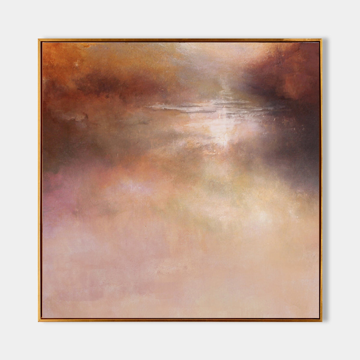 Blush Terracotta Landscape Oil Painting
