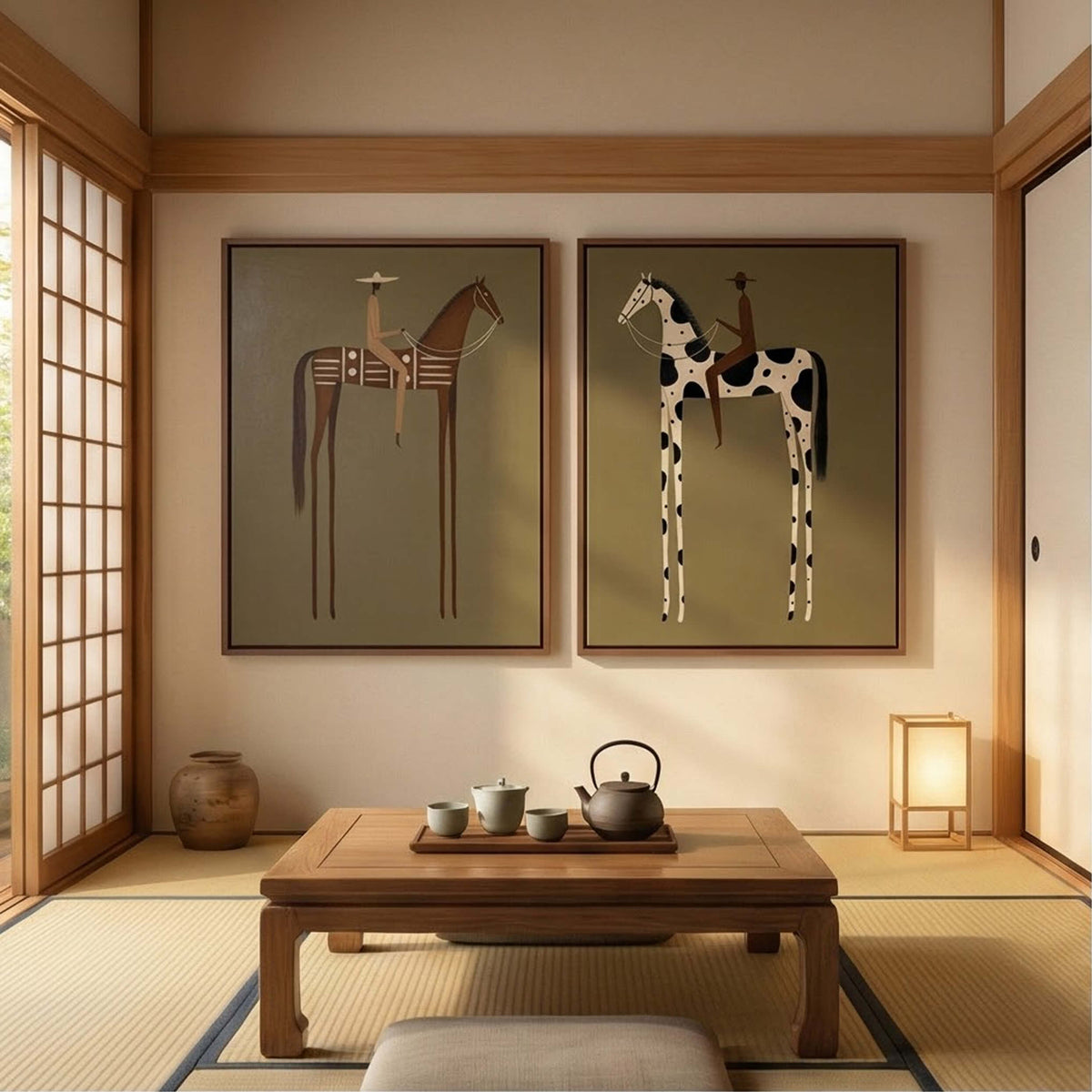 Long-Legged Duality Western Oil Painting Set