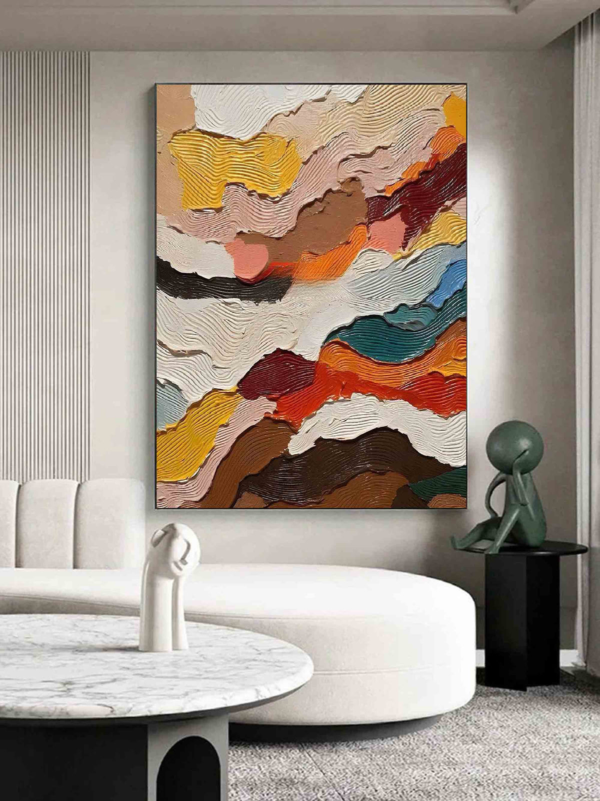 Wall Art Colorful Thick Impasto Expressionism